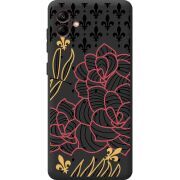 Черный чехол BoxFace Samsung Galaxy A04e (A042) FranceFlowers