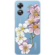 Прозрачный чехол BoxFace OPPO A17 Cherry Blossom