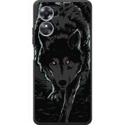 Черный чехол BoxFace OPPO A17 Wolf