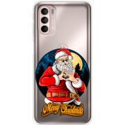 Прозрачный чехол BoxFace Motorola G41 Cool Santa