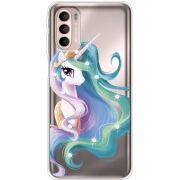 Чехол со стразами Motorola G41 Unicorn Queen
