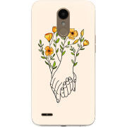 Чехол Uprint LG K10 (2017) M250 Flower Hands