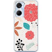 Чехол BoxFace Tecno POP 6 Pro Line Flowers
