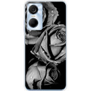 Чехол BoxFace Tecno POP 6 Pro Black and White Roses