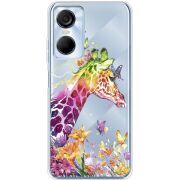 Прозрачный чехол BoxFace Tecno POP 6 Pro Colorful Giraffe