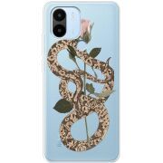 Прозрачный чехол BoxFace Xiaomi Redmi A1 Plus Glamor Snake