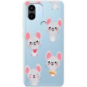 Прозрачный чехол BoxFace Xiaomi Redmi A1 Plus с 3D-глазками Mouse