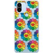 Прозрачный чехол BoxFace Xiaomi Redmi A1 Plus Hippie Flowers
