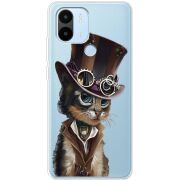 Прозрачный чехол BoxFace Xiaomi Redmi A1 Plus Steampunk Cat
