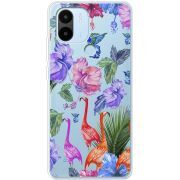 Прозрачный чехол BoxFace Xiaomi Redmi A1 Plus Flamingo
