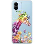 Прозрачный чехол BoxFace Xiaomi Redmi A1 Plus Colorful Giraffe