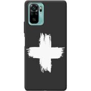Черный чехол BoxFace Poco M5s Білий хрест ЗСУ