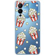 Прозрачный чехол BoxFace Infinix Note 12 (G96) с 3D-глазками Popcorn