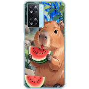 Чехол BoxFace OPPO A57s Капібара з кавуном