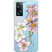 Прозрачный чехол BoxFace OPPO A77 Cherry Blossom