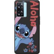 Черный чехол BoxFace OPPO A77 Гавайський гість Stich