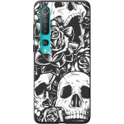 Черный чехол BoxFace Xiaomi Mi 10 Pro Skull and Roses