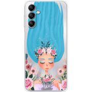 Прозрачный чехол BoxFace Samsung Galaxy A14 5G (A146) Blue Hair