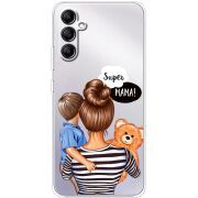 Прозрачный чехол BoxFace Samsung Galaxy A34 5G (A346) Super Mama and Son