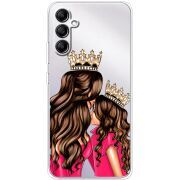 Прозрачный чехол BoxFace Samsung Galaxy A34 5G (A346) Queen and Princess
