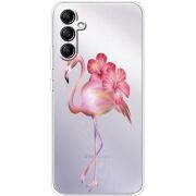 Прозрачный чехол BoxFace Samsung Galaxy A34 5G (A346) Floral Flamingo
