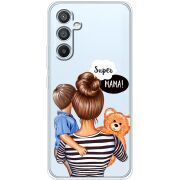 Прозрачный чехол BoxFace Samsung Galaxy A54 5G (A546) Super Mama and Son