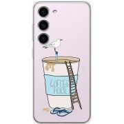 Прозрачный чехол BoxFace Samsung Galaxy S23 (S911) Segull in Cofee Pool