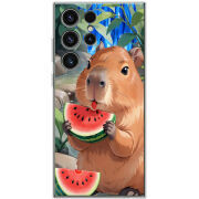Чехол BoxFace Samsung Galaxy S23 Ultra (S918) Капібара з кавуном
