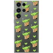 Прозрачный чехол BoxFace Samsung Galaxy S23 Ultra (S918) Pattern Baby Yoda