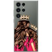 Прозрачный чехол BoxFace Samsung Galaxy S23 Ultra (S918) Queen and Princess