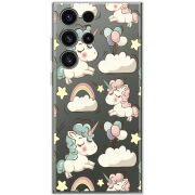 Прозрачный чехол BoxFace Samsung Galaxy S23 Ultra (S918) Unicorns