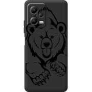 Черный чехол BoxFace Poco X5 5G Grizzly Bear