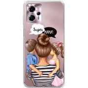 Прозрачный чехол BoxFace Motorola G13 Super Mama