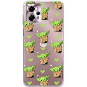 Прозрачный чехол BoxFace Motorola G13 Pattern Baby Yoda
