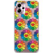 Прозрачный чехол BoxFace Motorola G13 Hippie Flowers