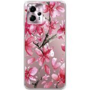 Прозрачный чехол BoxFace Motorola G13 Pink Magnolia