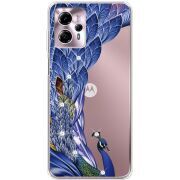 Чехол со стразами Motorola G13 Peafowl