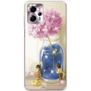 Чехол со стразами Motorola G13 Little Boy and Girl