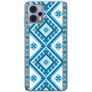 Чехол BoxFace Motorola G23 Блакитний Орнамент
