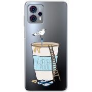 Прозрачный чехол BoxFace Motorola G23 Segull in Cofee Pool