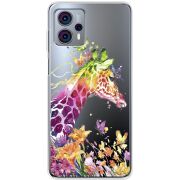 Прозрачный чехол BoxFace Motorola G23 Colorful Giraffe