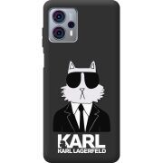 Черный чехол BoxFace Motorola G23 Cat in Black