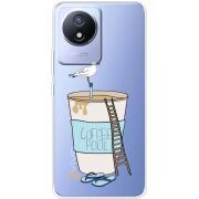 Прозрачный чехол BoxFace Vivo Y02 Segull in Cofee Pool
