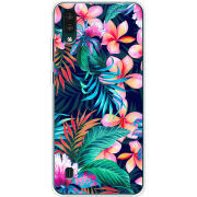 Чехол BoxFace ZTE Blade A51 Lite flowers in the tropics