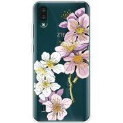 Прозрачный чехол BoxFace ZTE Blade A51 Lite Cherry Blossom