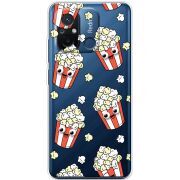 Прозрачный чехол BoxFace Xiaomi Redmi 12C с 3D-глазками Popcorn