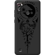 Черный чехол BoxFace Tecno Pop 4 Pro Hugin and Munin