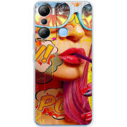 Чехол BoxFace Infinix Hot 20i Yellow Girl Pop Art