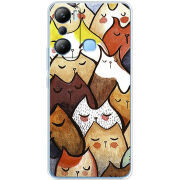 Чехол BoxFace Infinix Hot 20i Sleepy Cats