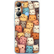 Чехол BoxFace Infinix Hot 20i Котики муркотики